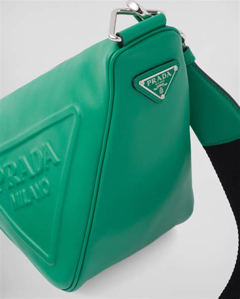 prada triangle bag blue|Prada triangle shoulder bag.